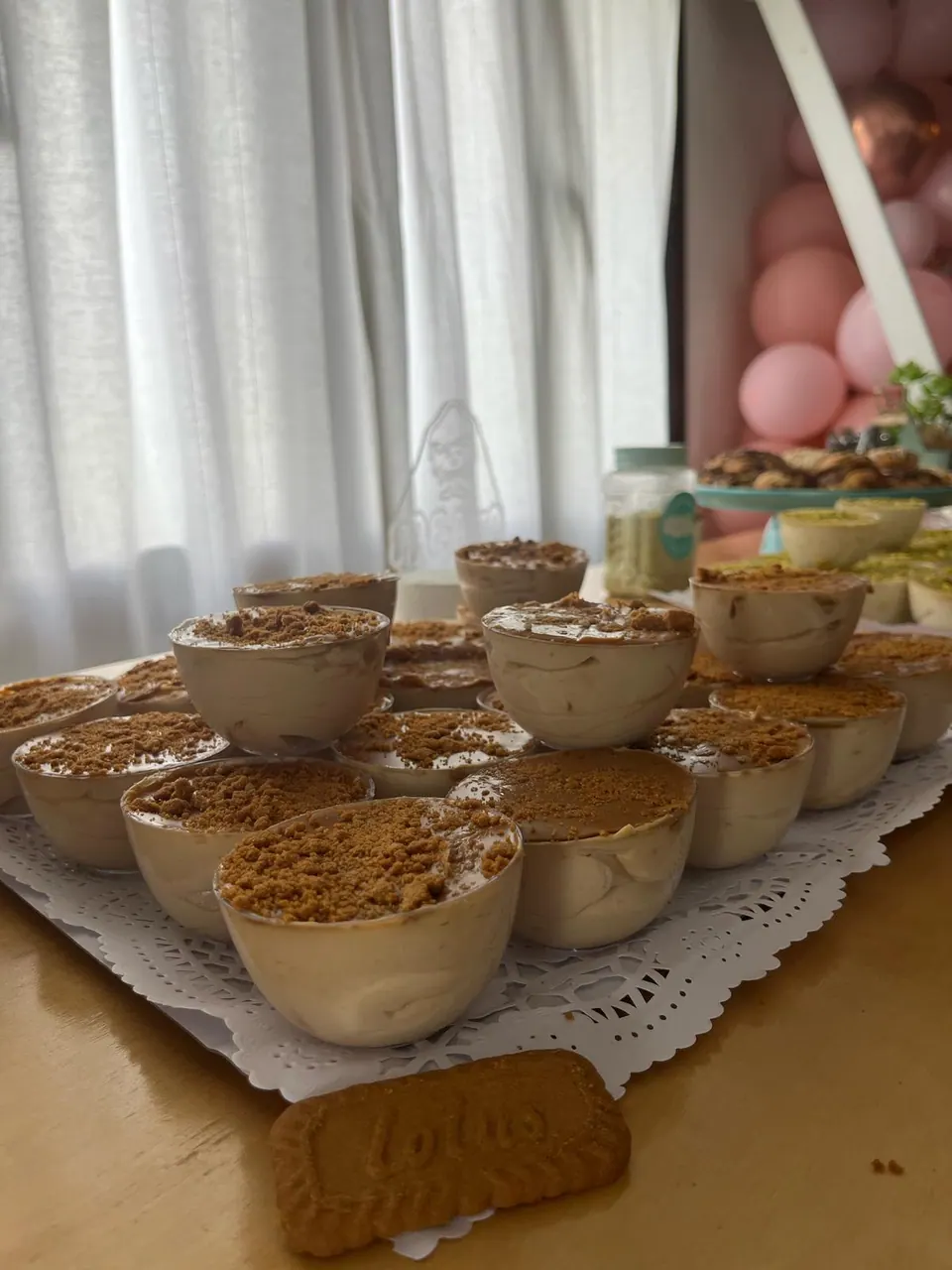 Minivasitos Lotus para mesa dulce de comunión