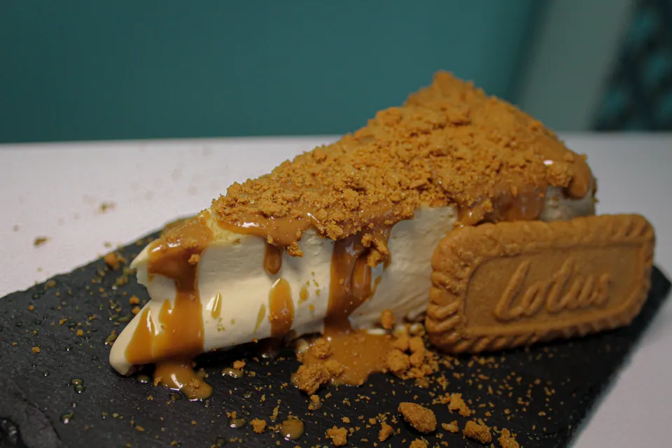 Porciones de tarta de queso artesanal